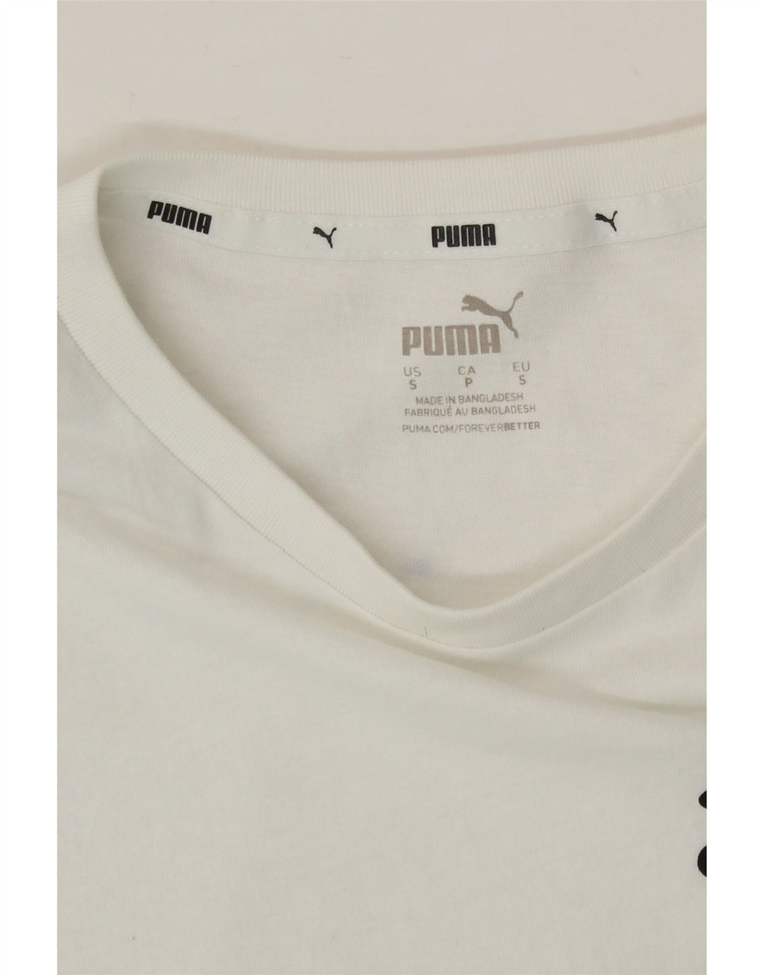 PUMA Mens Graphic T-Shirt Top Small White Cotton Vintage Puma and Second-Hand Puma from Messina Hembry 