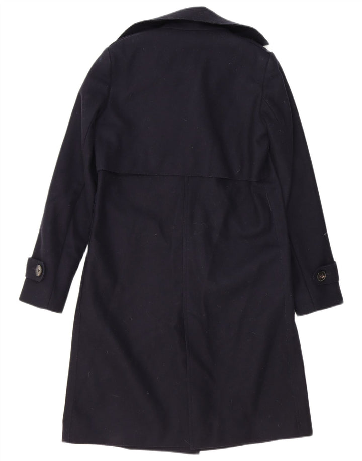 MASSIMO DUTTI Womens Oversized Double Breasted Coat EU 34 2XS Navy Blue
