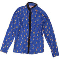 Ted Baker Camicia da donna Taglia 2 Piccolo poliestere con stampa animalier blu