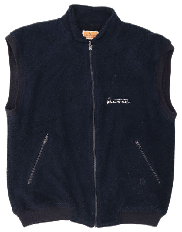 Gilet in pile da uomo Conte of Florence UK 40 Large Blu Navy