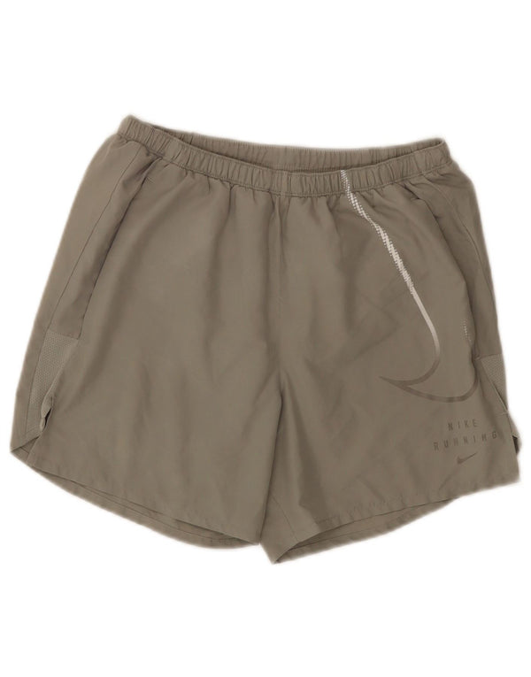 Pantaloncini sportivi Nike Dri Fit Graphic da uomo piccoli in poliestere grigio