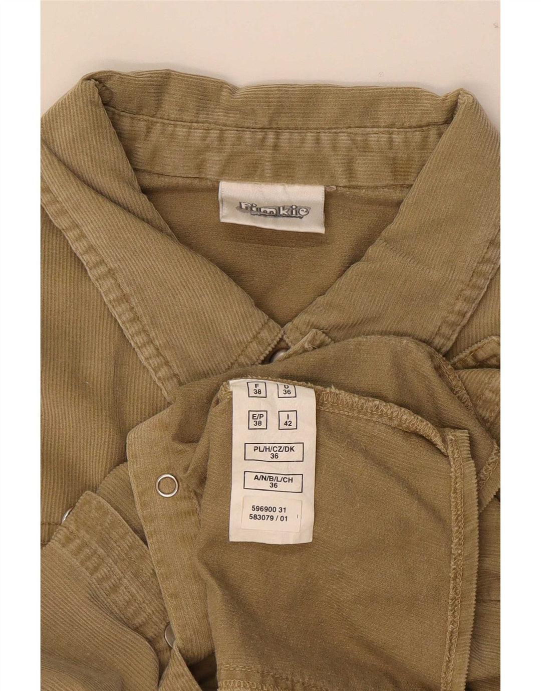 Camicia da donna in velluto a coste Pimkie EU 38 cotone kaki medio