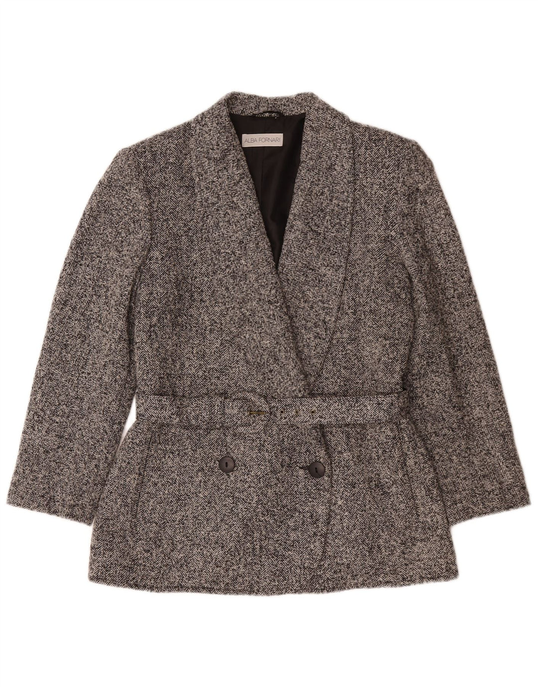 Giacca Blazer Donna Alba Fornari IT 46 Large Grigio Spinato