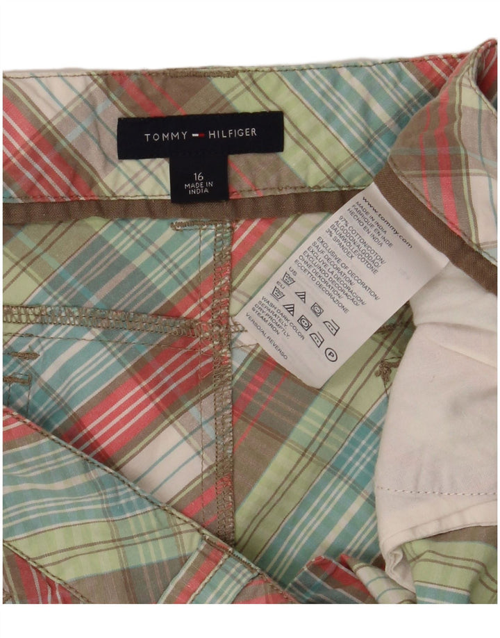 TOMMY HILFIGER Gonna dritta bambina 15-16 anni W28 a quadri multicolore