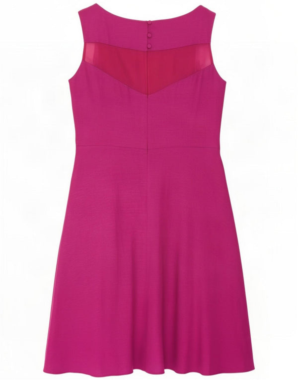 Monsoon Abito da donna senza maniche a trapezio UK 12 Acetato rosa medio