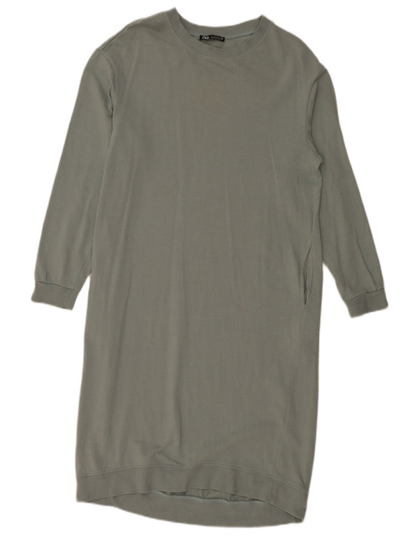 Abito maglione in felpa Zara da donna UK 14 Grigio medio