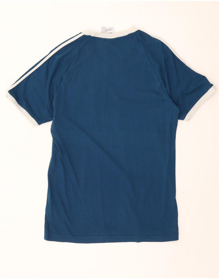 T-shirt da uomo Adidas Top in cotone blu medio
