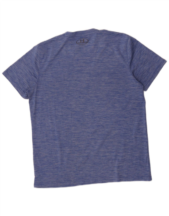 Maglietta Under Armour da uomo Heat Gear Top in poliestere chiazzato blu medio