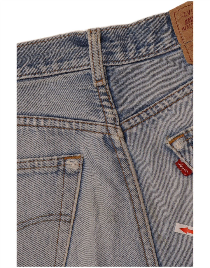 Pantaloncini Levi's da donna 501 in denim invecchiato W33 blu medio