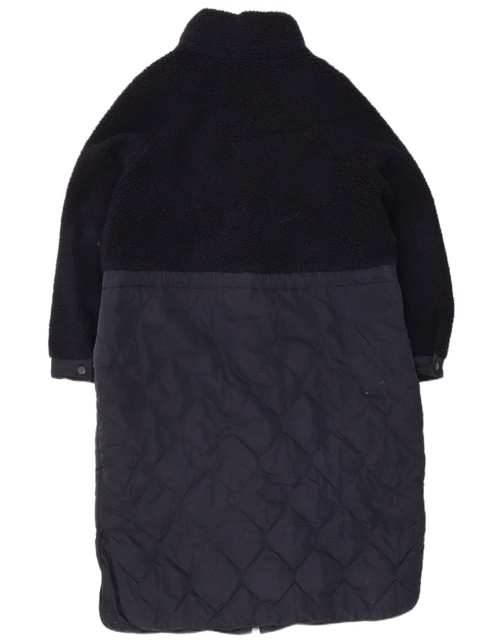 Cappotto da donna Marks & Spencer UK 12 medio blu navy in poliestere