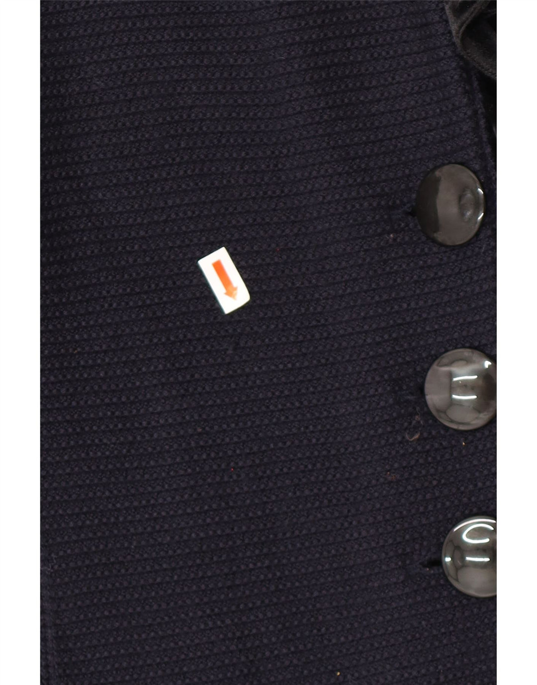 Maglione cardigan da donna con volant sul davanti ARMANI IT 42 blu navy medio