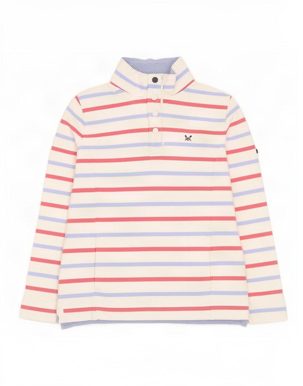 Crew Clothing Womens Sweatshirt Jumper UK 12 Medium White Striped
