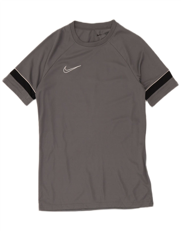 NIKE Mens T-Shirt Top Small Grey Colourblock Polyester