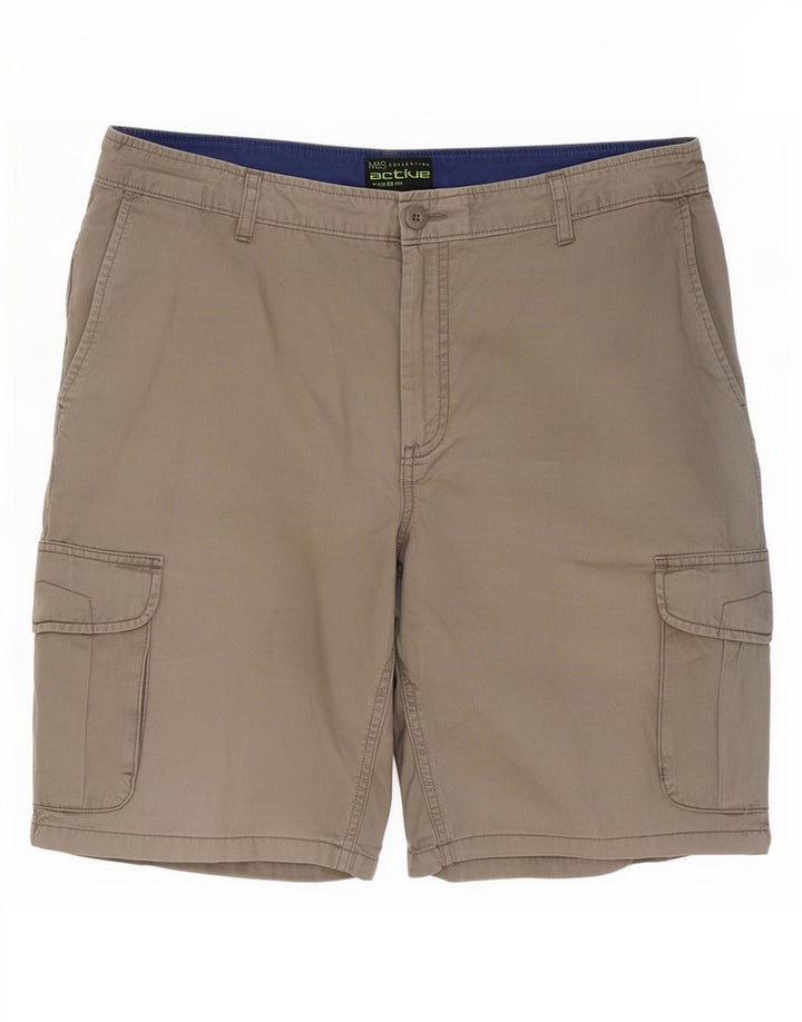 Pantaloncini cargo Marks & Spencer da uomo vestibilità regolare W36 grandi grigi