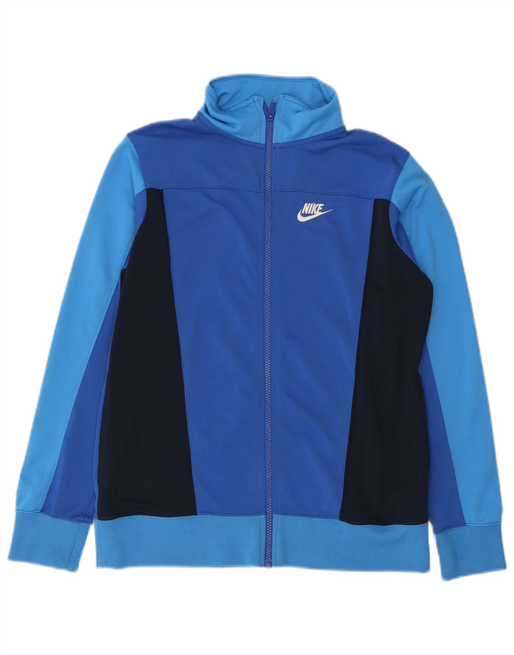 Giacca superiore della tuta da ragazzo Nike 13-14 anni XL Blu Colourblock Poliestere