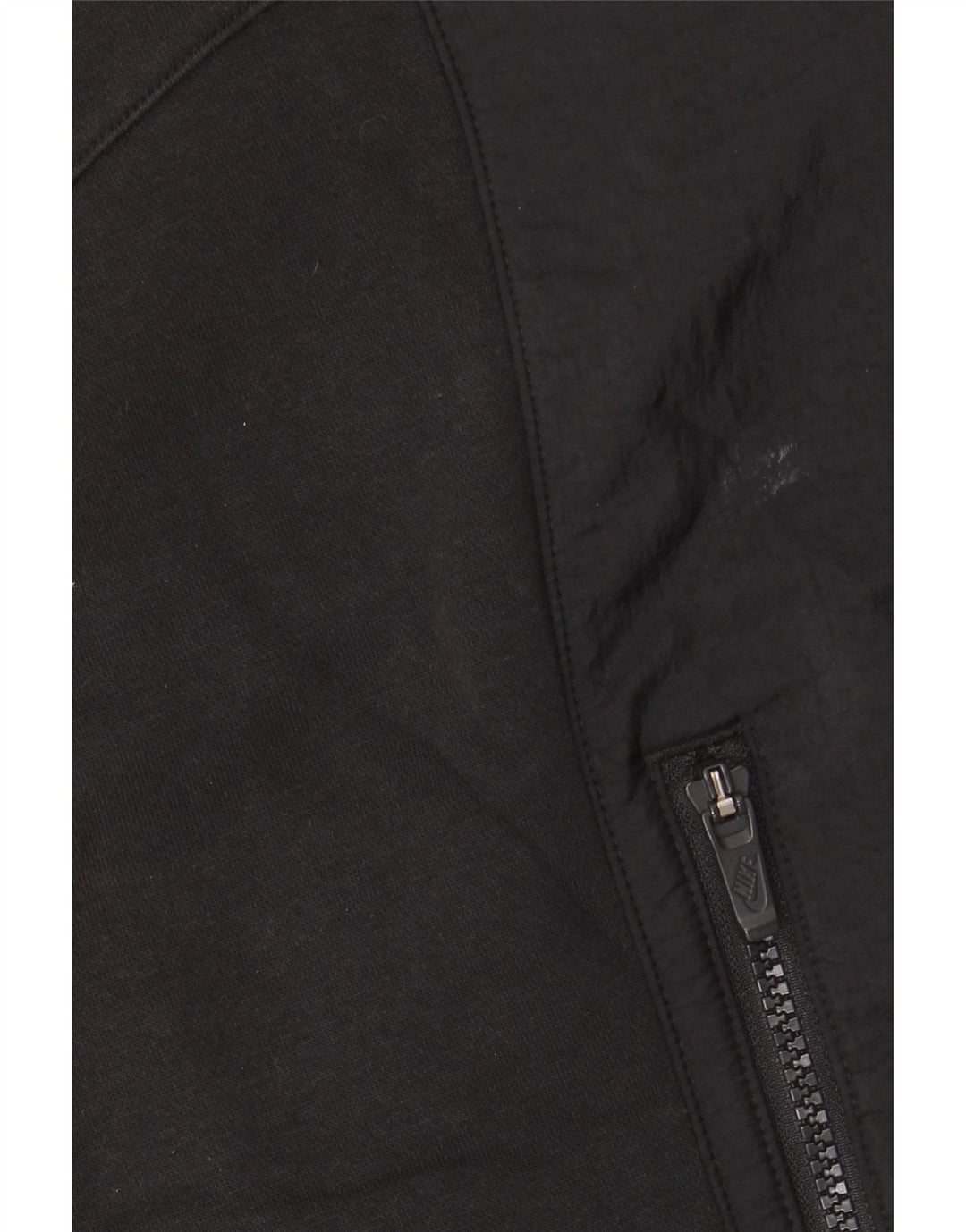 Felpa con cappuccio e zip Nike da uomo piccola in cotone nero
