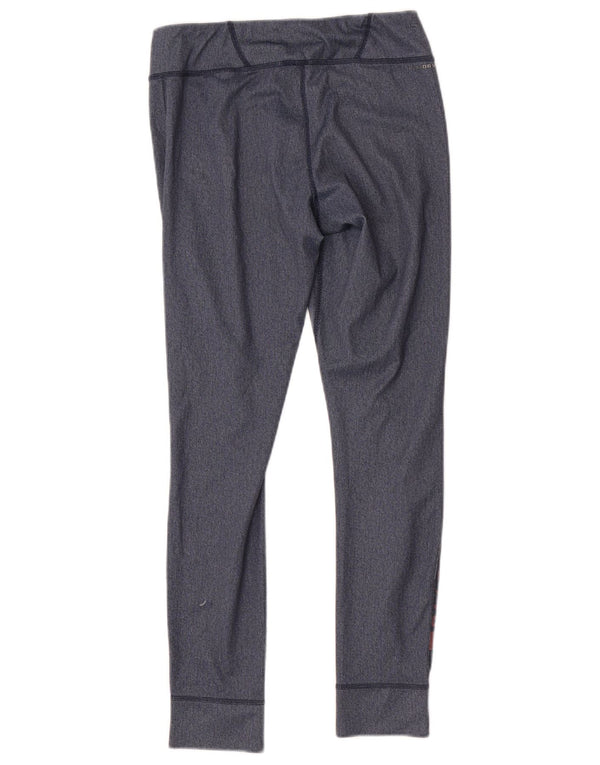 Leggings grafici Reebok da donna UK 8/10 Small Blu Navy