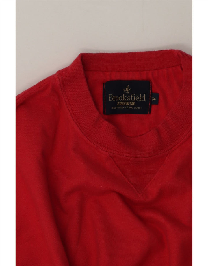 Felpa da uomo Brooksfield Maglione grande rosso