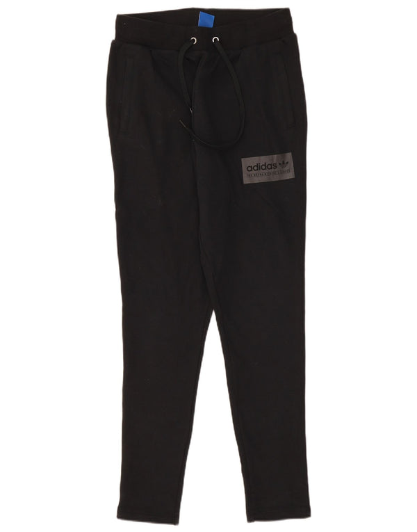 Pantaloni della tuta da donna Adidas UK 8 piccoli in cotone nero