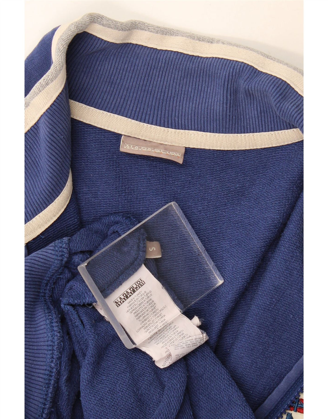 Giacca da ginnastica da uomo con grafica Napapijri piccola in cotone blu