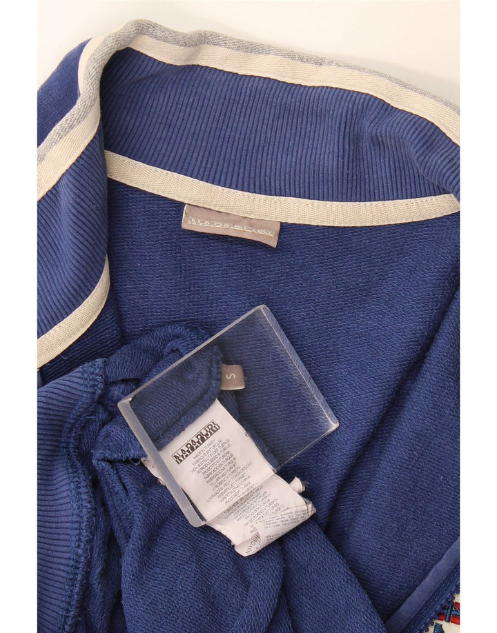 Giacca da ginnastica da uomo con grafica Napapijri piccola in cotone blu