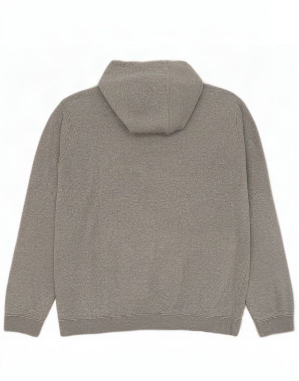 Maglia con cappuccio e zip Nike da uomo, grande, in cotone grigio screziato