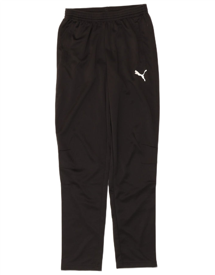 PUMA Boys Tracksuit Trousers 15-16 Years 2XL Black Polyester Vintage Puma and Second-Hand Puma from Messina Hembry 