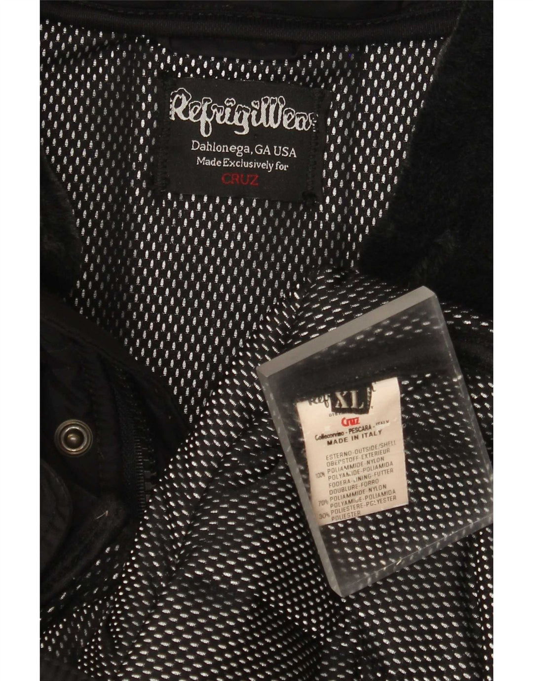 Giacca imbottita Cruz da uomo Refrigiwear UK 42 XL nera in poliammide