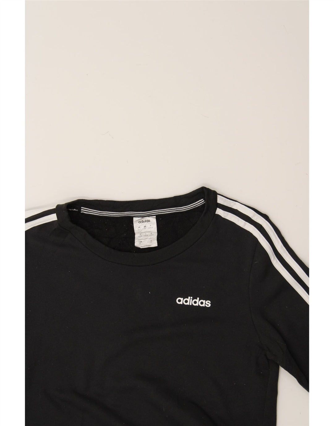 ADIDAS Womens Sweatshirt Jumper UK 8/10 Small Black Polyester Vintage Adidas and Second-Hand Adidas from Messina Hembry 