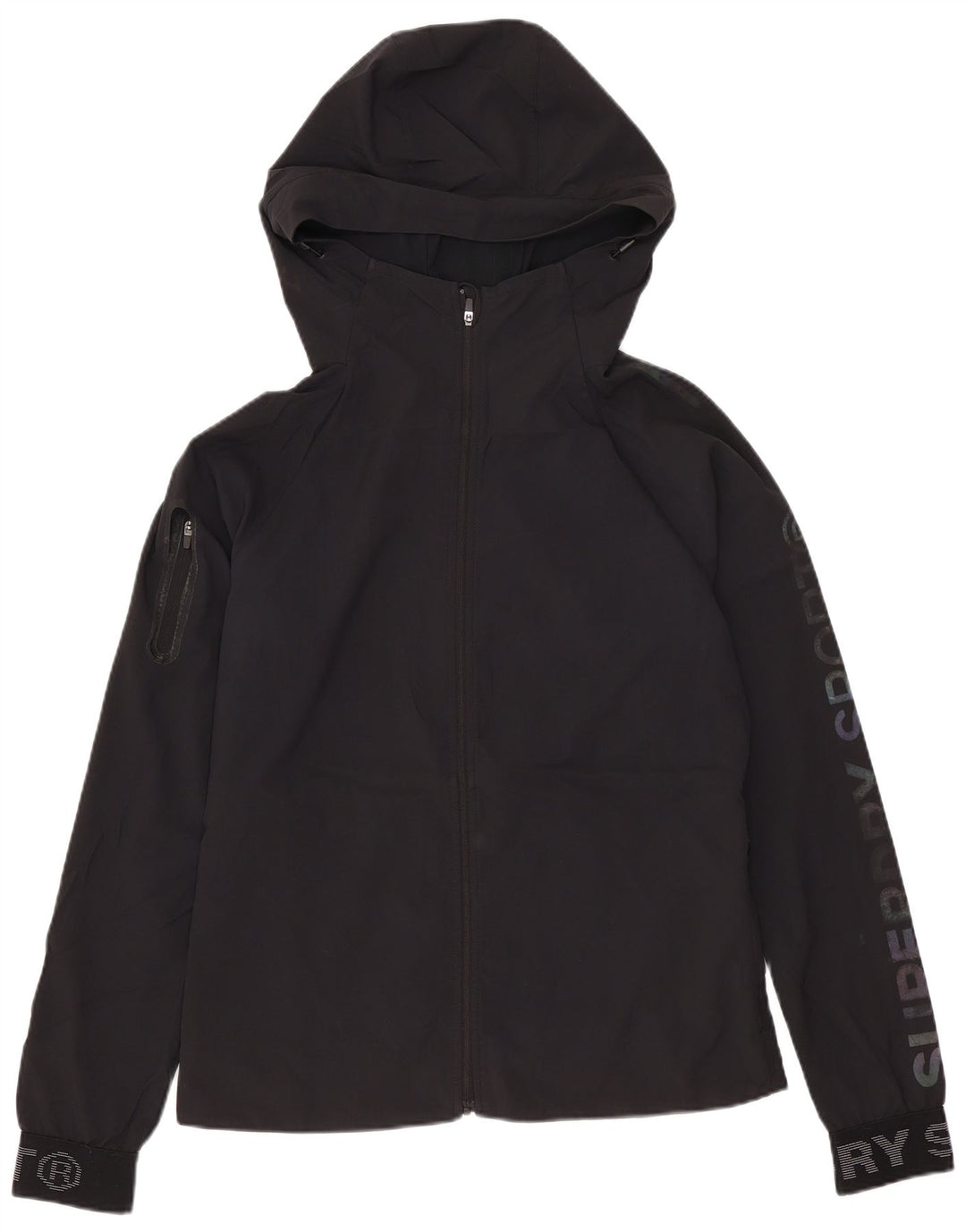 Giacca a vento da donna con cappuccio Superdry UK 8 Small Poliestere nero