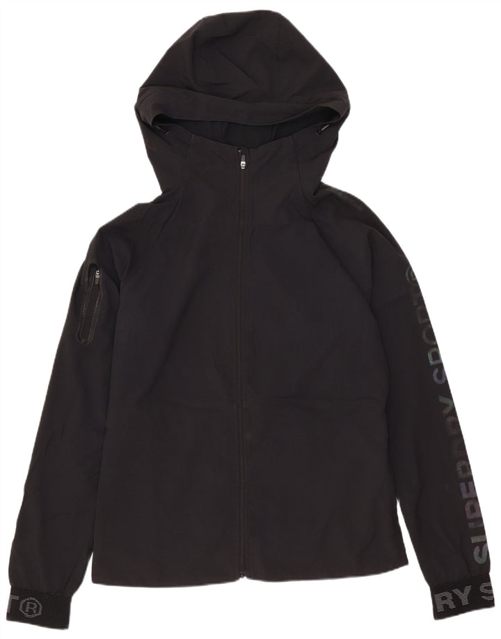 Giacca a vento da donna con cappuccio Superdry UK 8 Small Poliestere nero