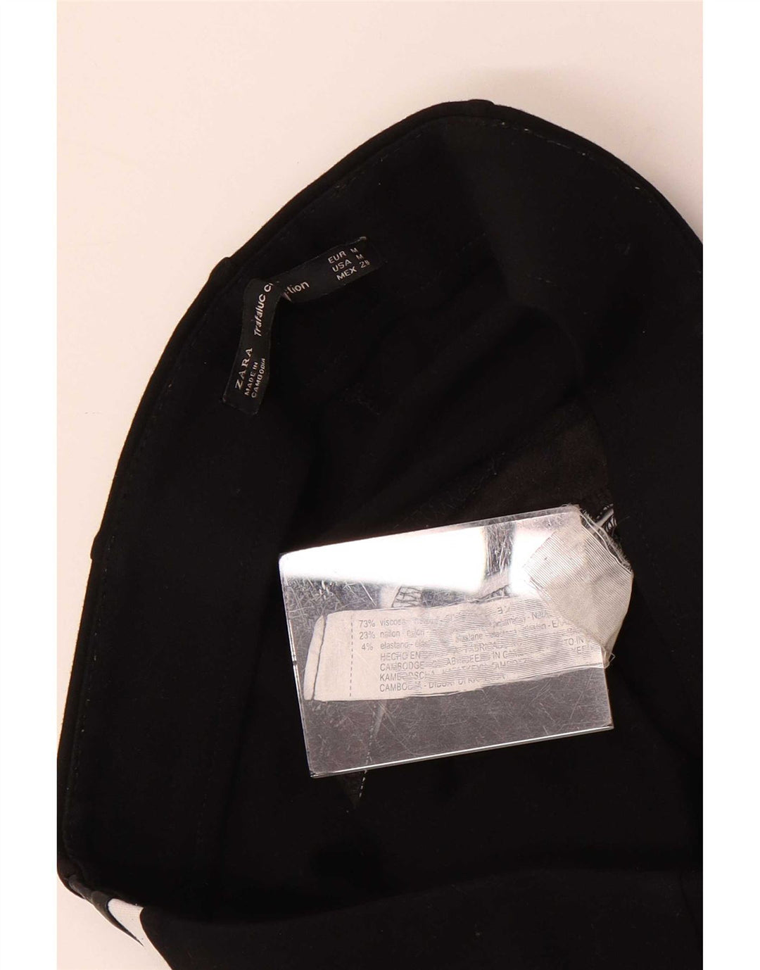 Leggings con staffa Zara Trafaluc da donna UK 12 viscosa nera media