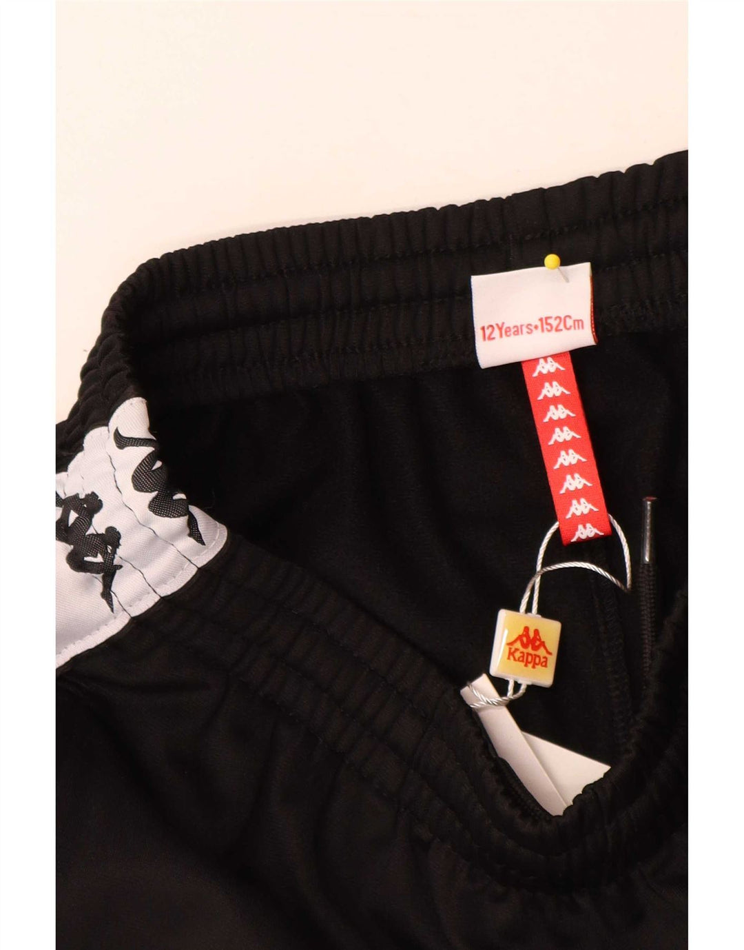 Pantaloncini sportivi grafici Kappa da bambino 11-12 anni Poliestere color block nero