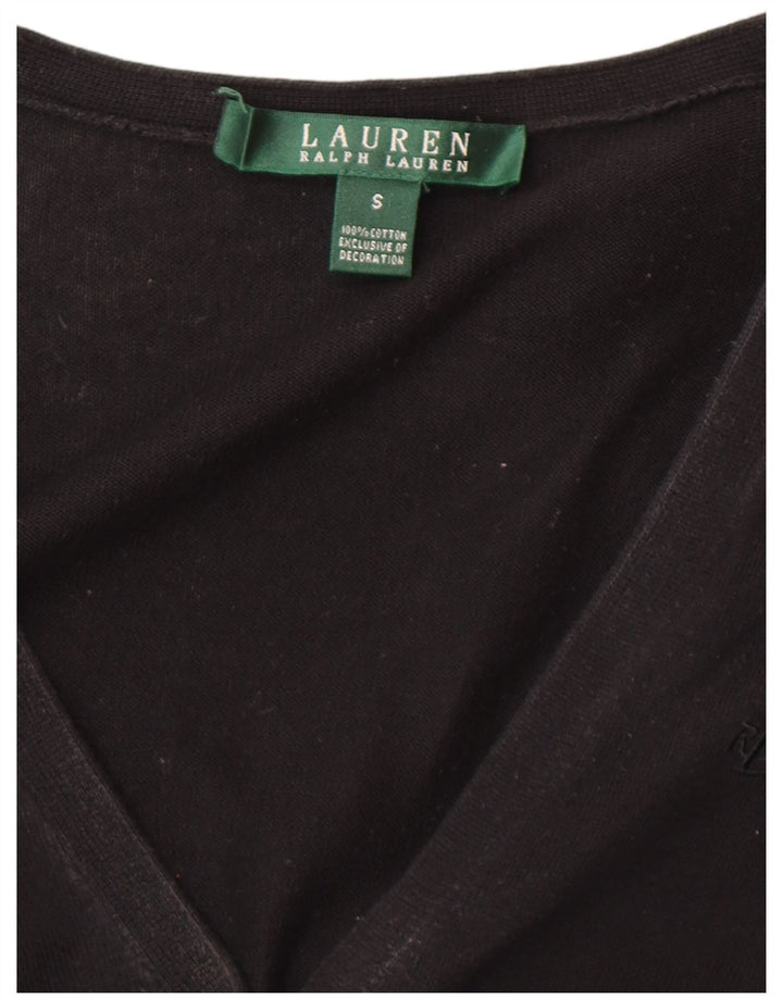 Maglione cardigan da donna Ralph Lauren UK 10 piccolo nero