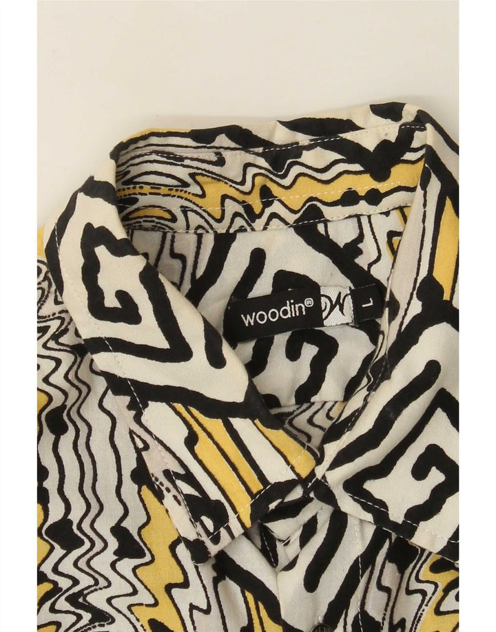 Camicia da uomo Woodin grande geometrica multicolore