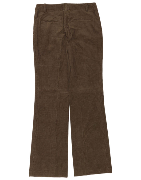 JIGSAW Womens Bootcut Corduroy Trousers UK 10 Small W29 L34 Khaki Cotton