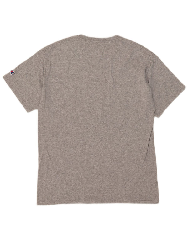 T-shirt grafica Champion DePAUL da uomo, grande, in cotone grigio