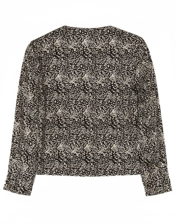 C&A Camicetta a maniche lunghe da donna Top EU 40 Media Nero Stampa animalier