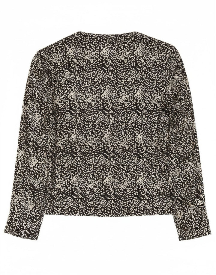 C&A Camicetta a maniche lunghe da donna Top EU 40 Media Nero Stampa animalier