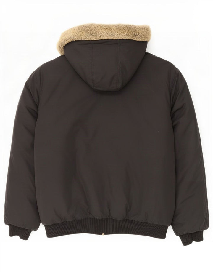 Giacca imbottita con cappuccio da uomo Adidas UK 42 XL poliestere nero