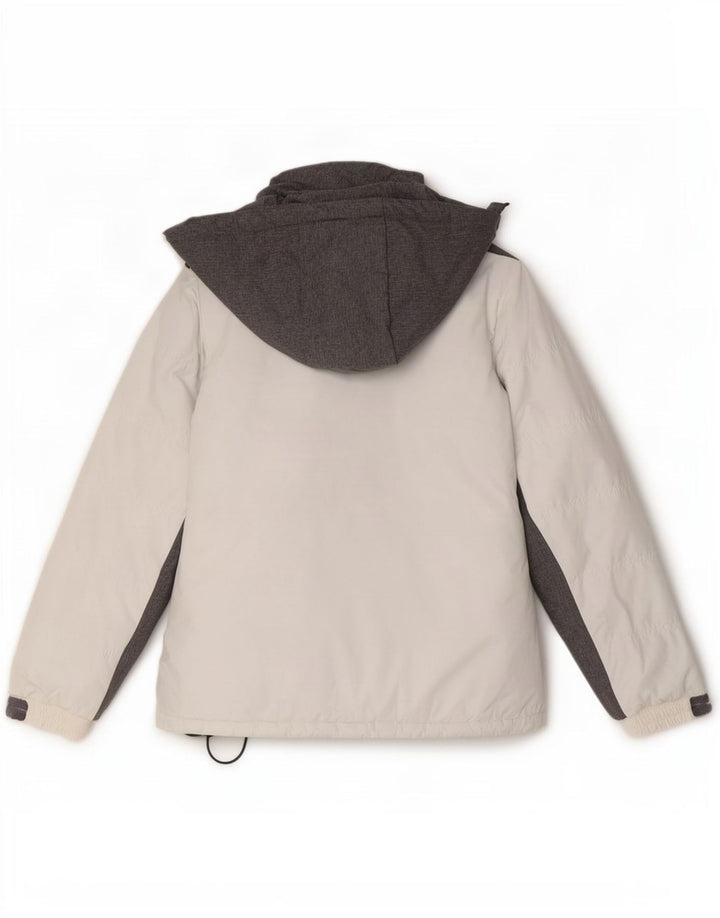 Giacca da sci con cappuccio da donna Brugi UK 10 Small Poliestere color block bianco