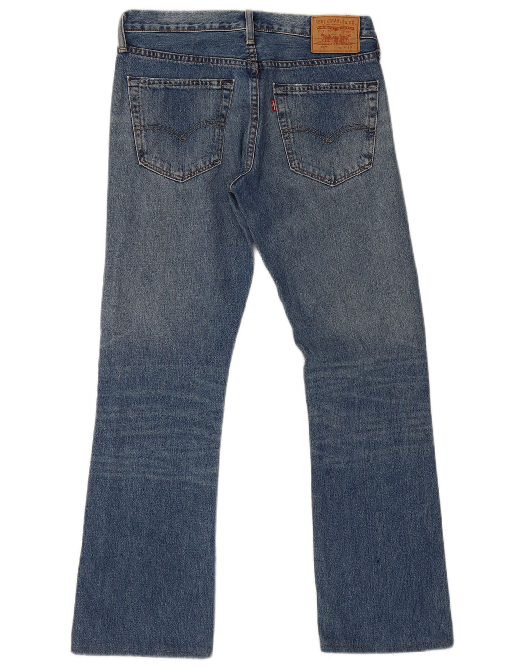 Levi's Uomo 527 Jeans Bootcut W31 L31 Cotone Blu