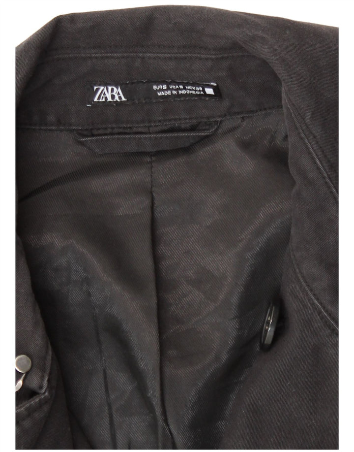 Trench da uomo Zara UK 36 piccolo nero