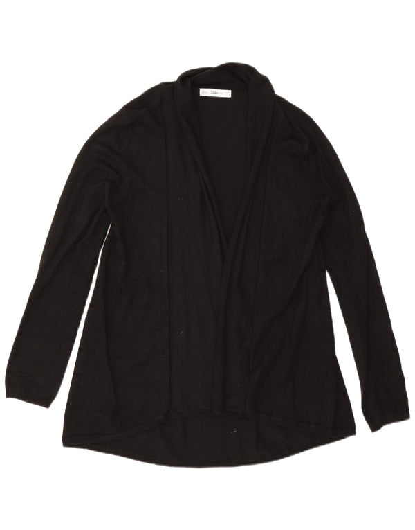 Maglione cardigan aperto da donna Zara UK 16 grande nero
