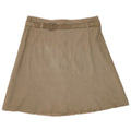 Gonna a trapezio in pelle scamosciata da donna Luna W28 in pelle beige media