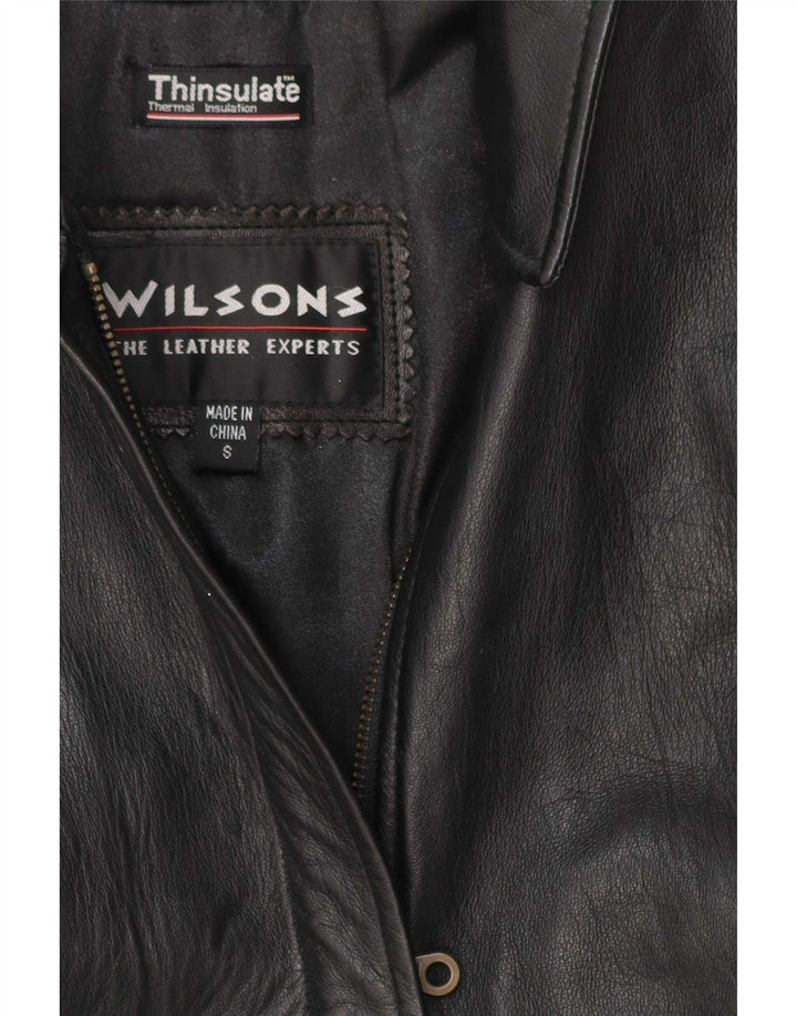 Giacca in pelle da donna Wilson UK 10 piccola nera classica
