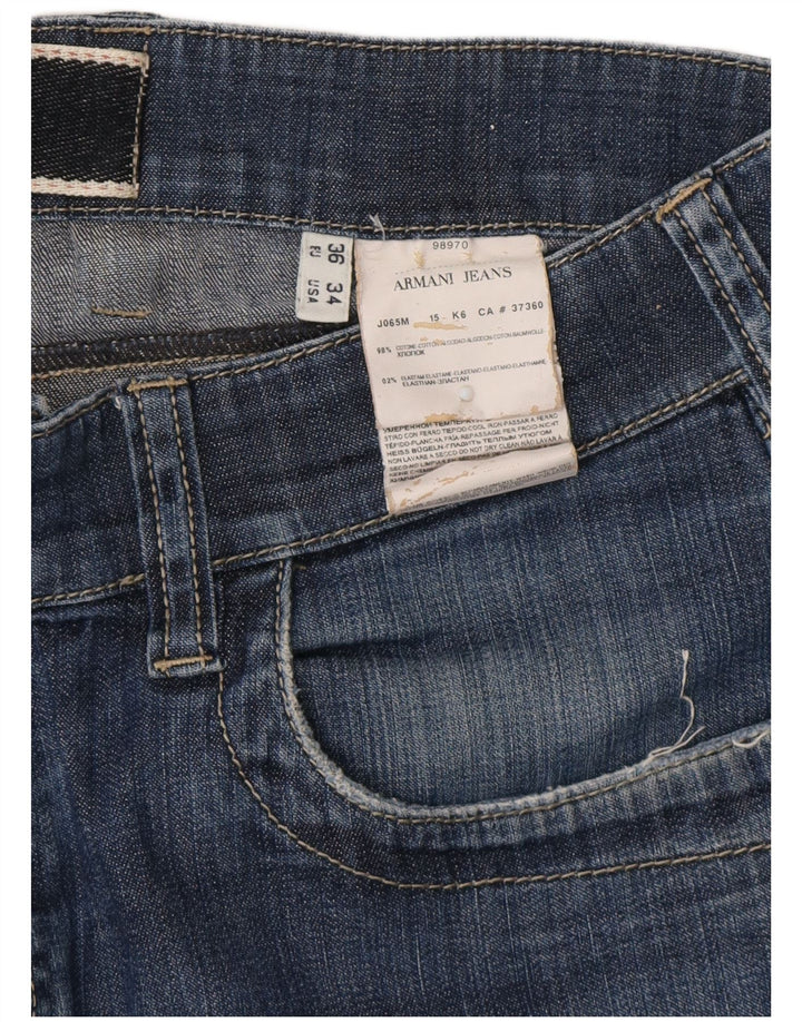 Jeans dritti da uomo Armani W34 L30 in cotone blu navy