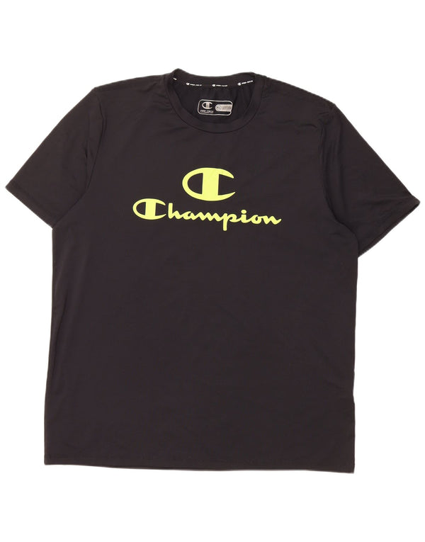 T-shirt grafica da uomo CHAMPION Top XL poliestere nero