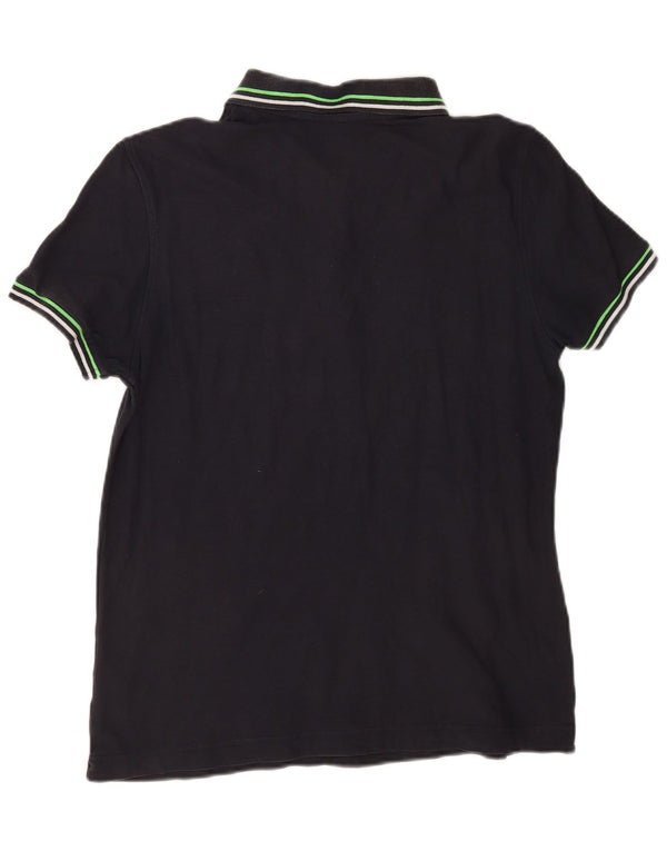 Polo da uomo Lotto in cotone medio blu navy