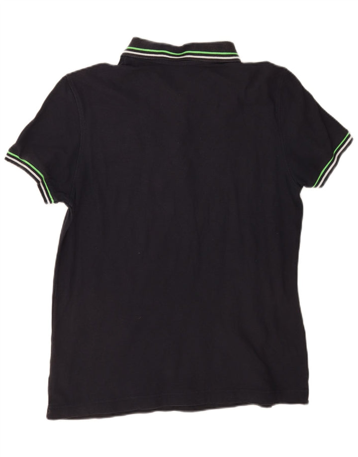 Polo da uomo Lotto in cotone medio blu navy